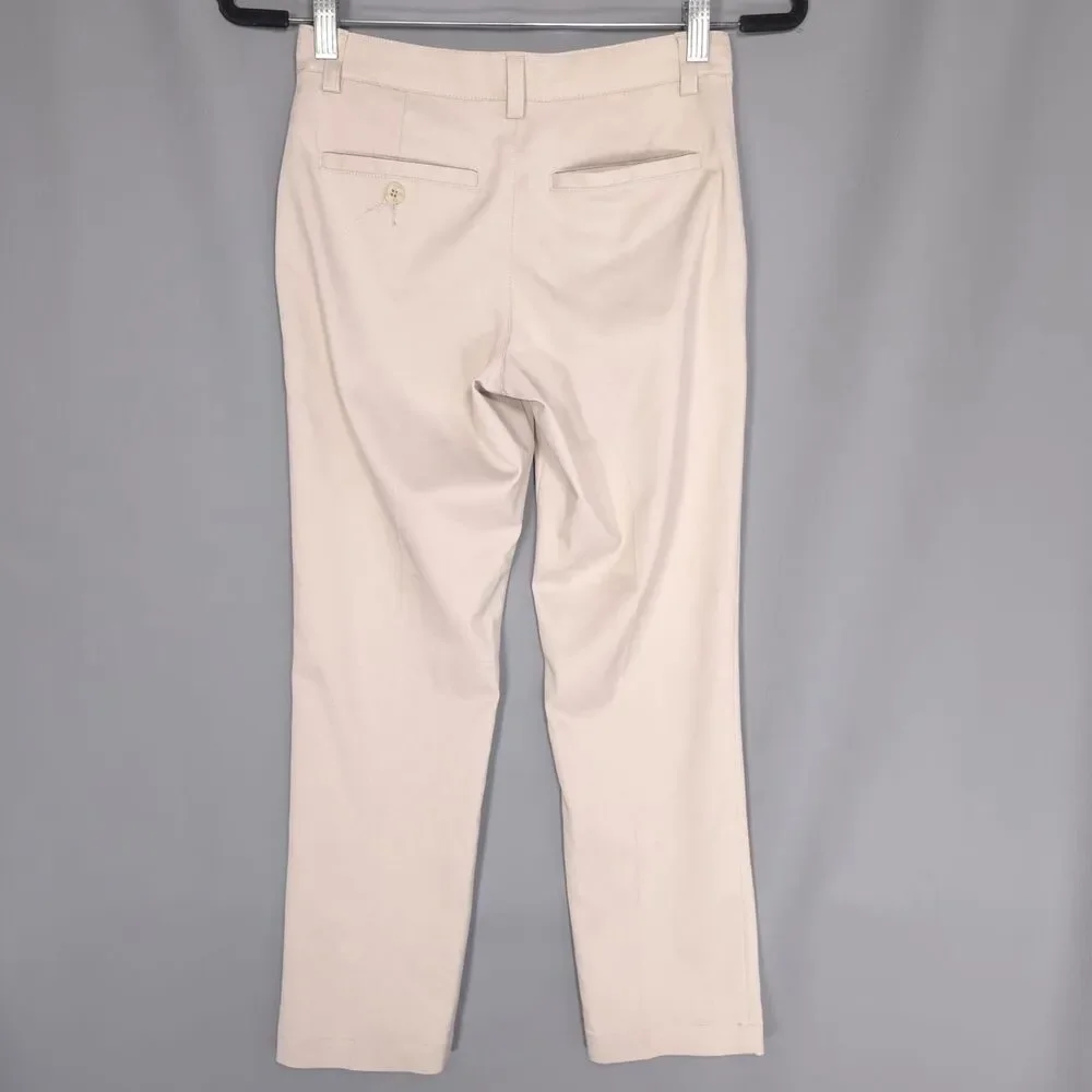 PGA TOUR Kids Boys Pants 10-12 Golf Beige Flats Front‎ Stretch Chino Casual